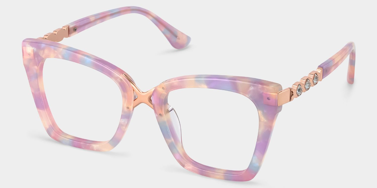 Darlyn Lunettes œil de chat roses mélangées4