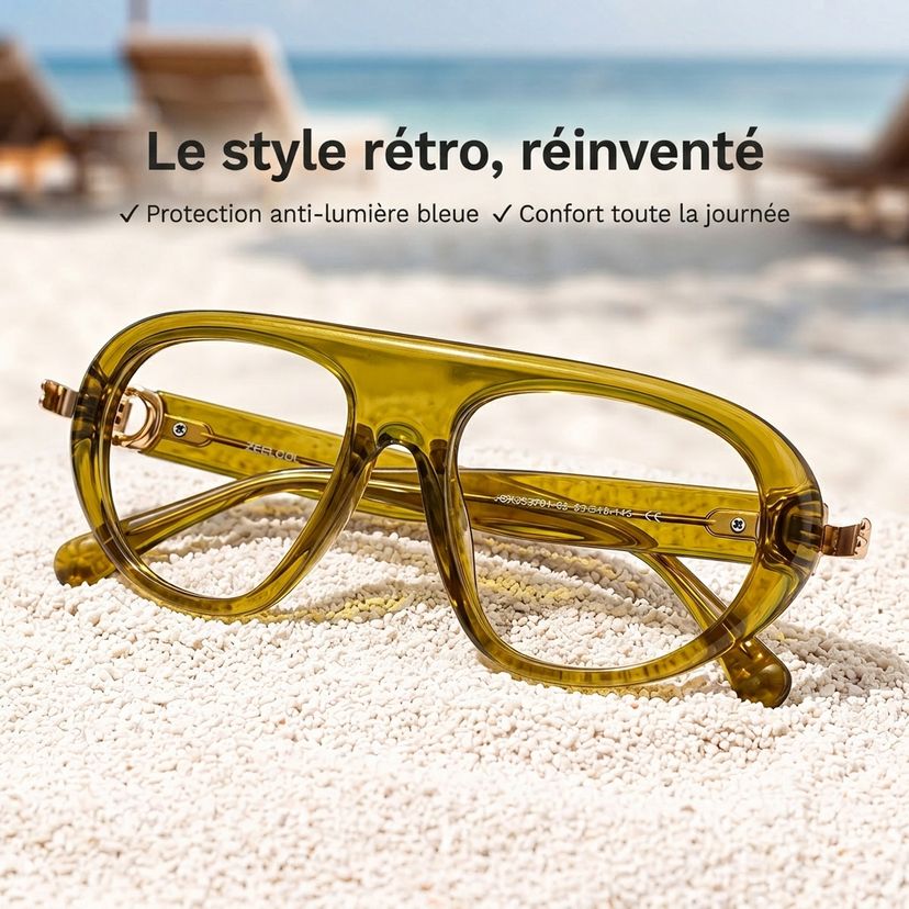 Lunettes aviateur Aveline vert
