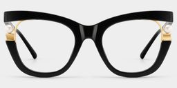 Pearl Noir Cat-eye lunettes0