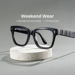 Pride Carré Noir Lunettes0