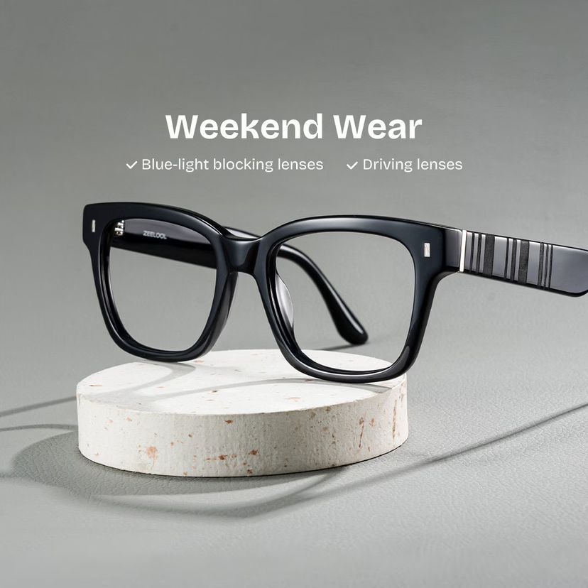 Pride Noir Carré lunettes