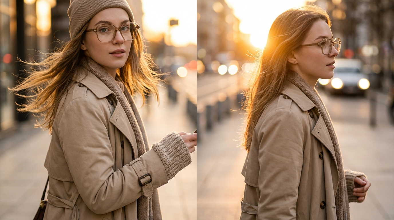 Clementine Lunettes carrées en acétate marron clair5