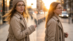 Lunettes carrées en acétate marron clair5