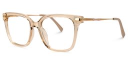 Jacqui Beige Rectangulaire lunettes1