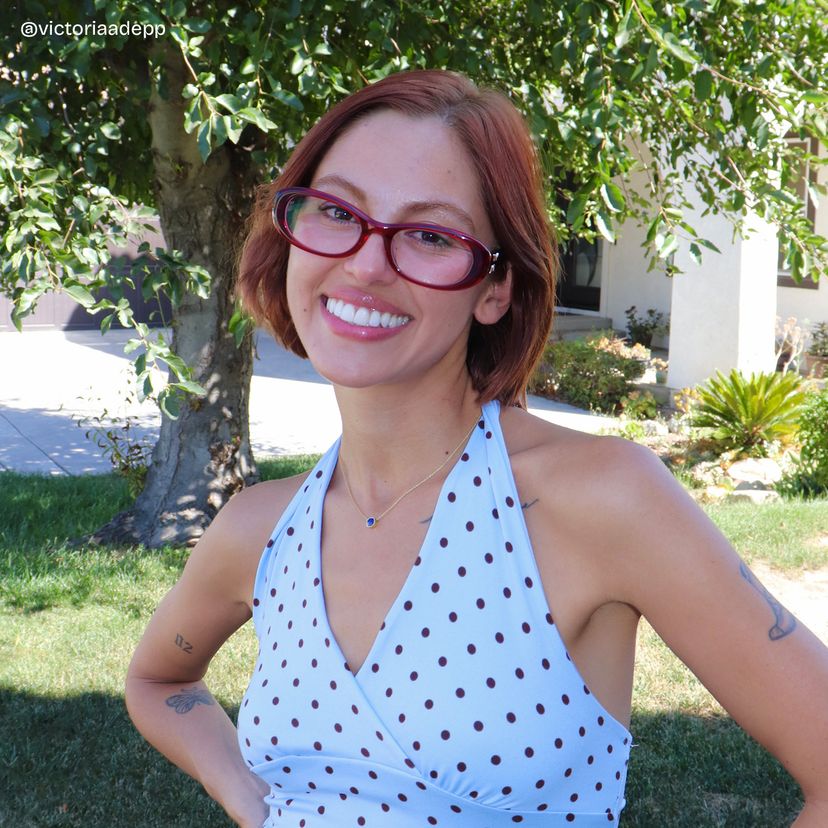 Lunettes ovales rouges Catherine