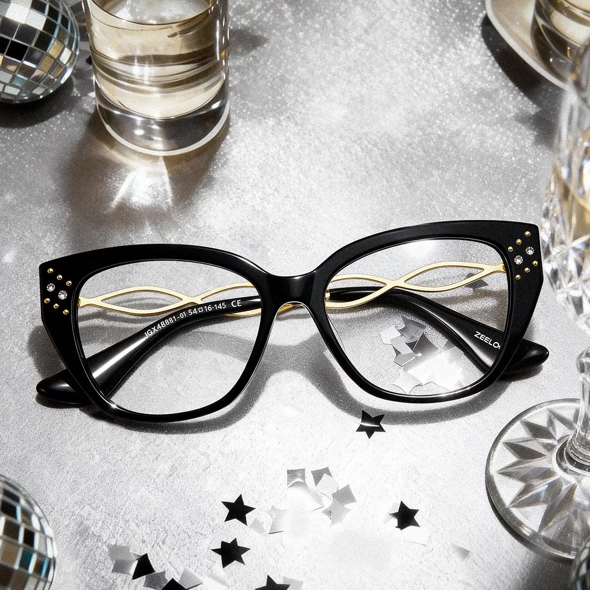 Alma Papillon Noir Lunettes0