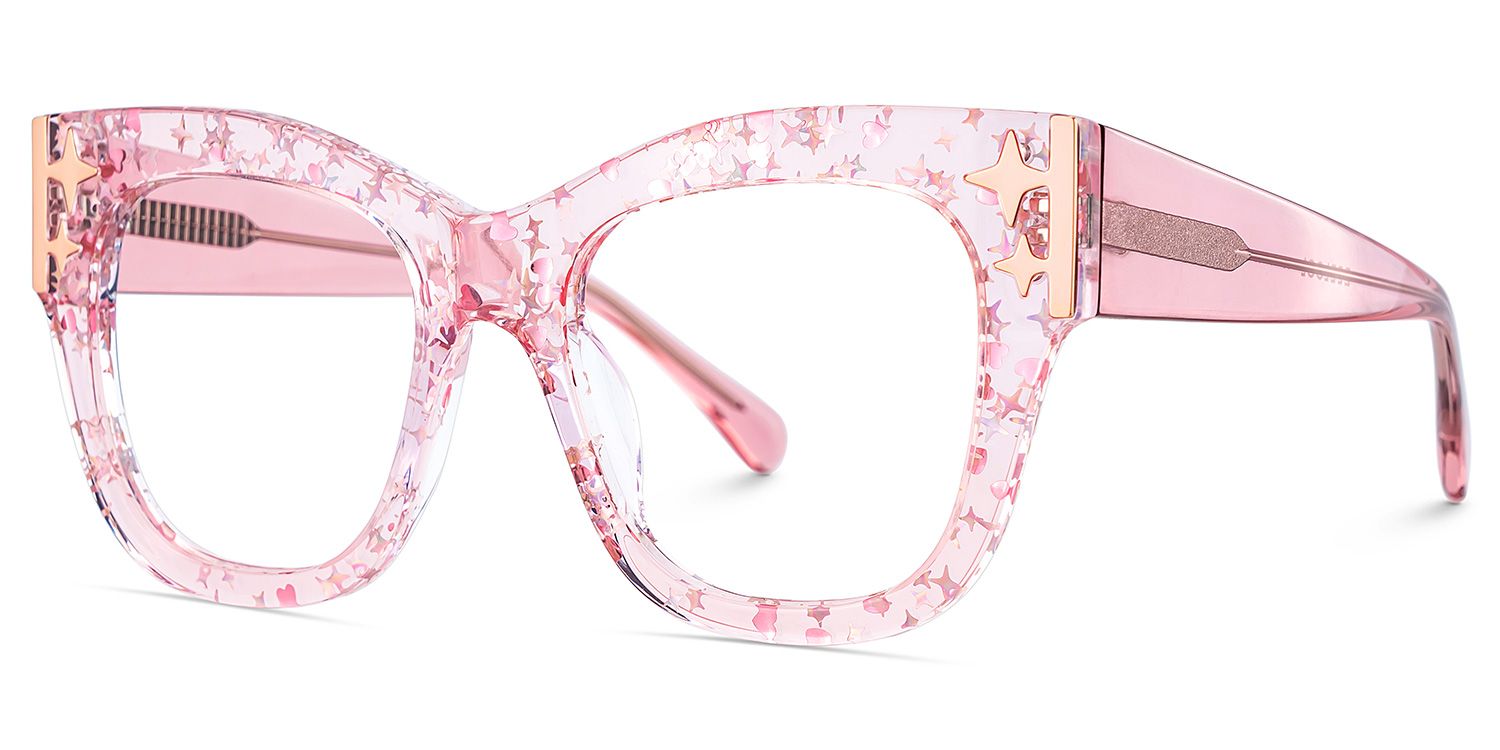 Minfia Carré Rose Lunettes3