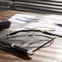 Scout Doré Rectangulaire lunettes0