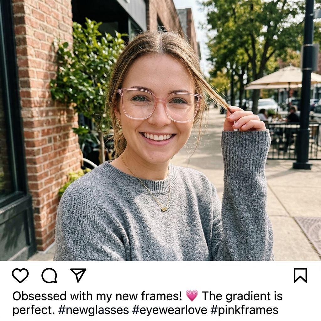 Rodz Rose Cristal Carré Lunettes10