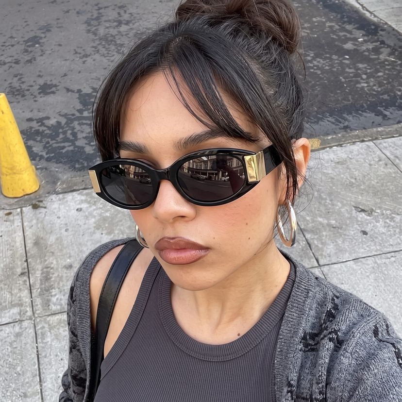 Silvia Noir Géométrique lunettes de soleil