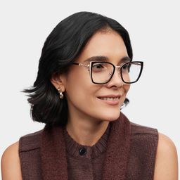 Juniper Noir Rectangulaire lunettes1