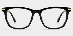 Selena Noir Rectangulaire lunettes1