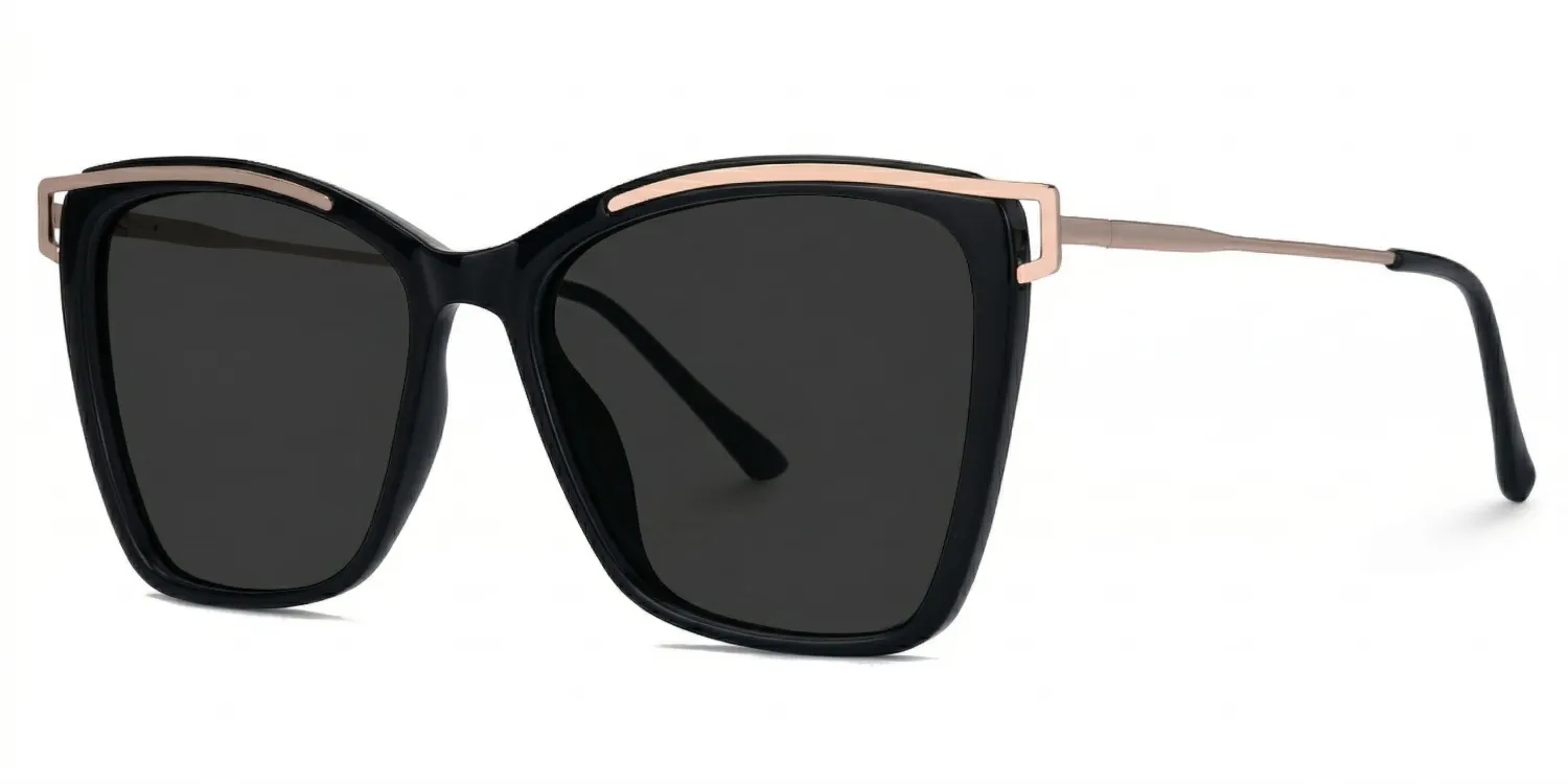 Krystle Noir Carré Lunettes1