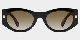 Lunettes de soleil géométriques noires TR900