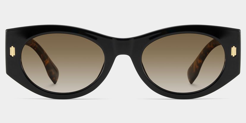 Reina Noir Géométrique lunettes de soleil