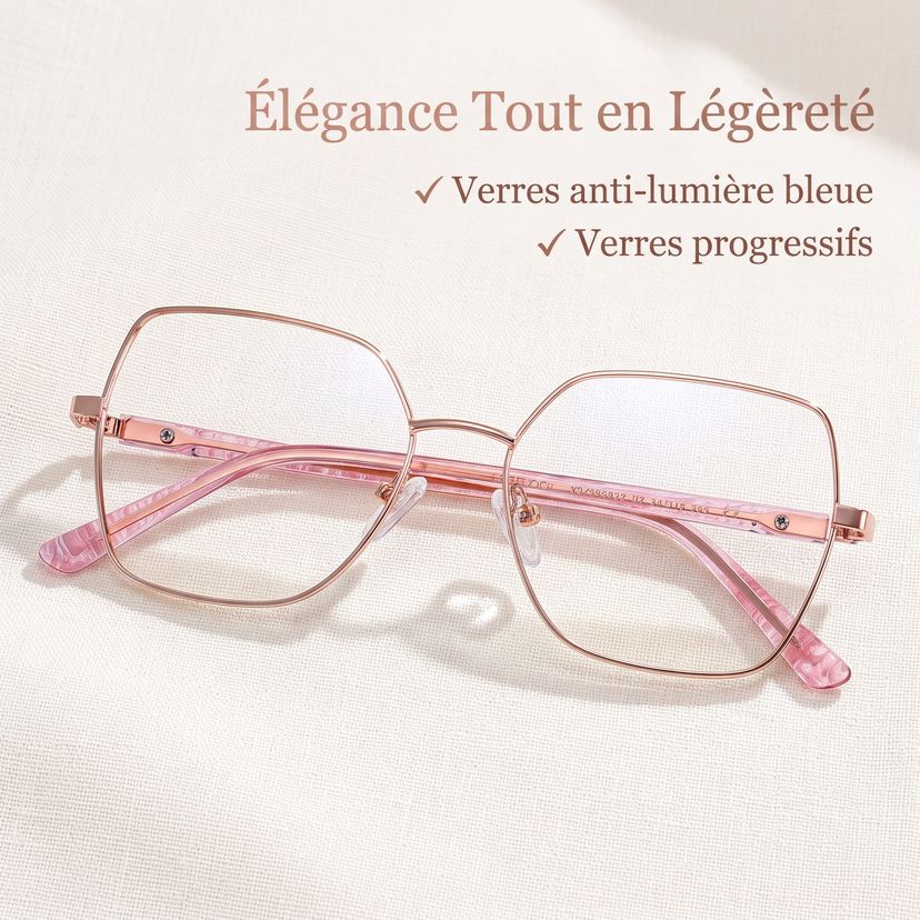 Billie Or Rose Géométrique lunettes