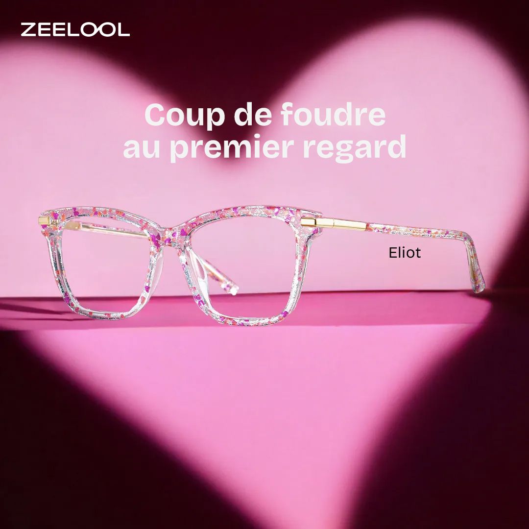 Eliot Rectangle Rose Lunettes0