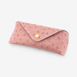 Nécessaire de Lunettes Rose à Motif Autruche1