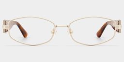 Lunettes en métal à motif tortue géométrique0