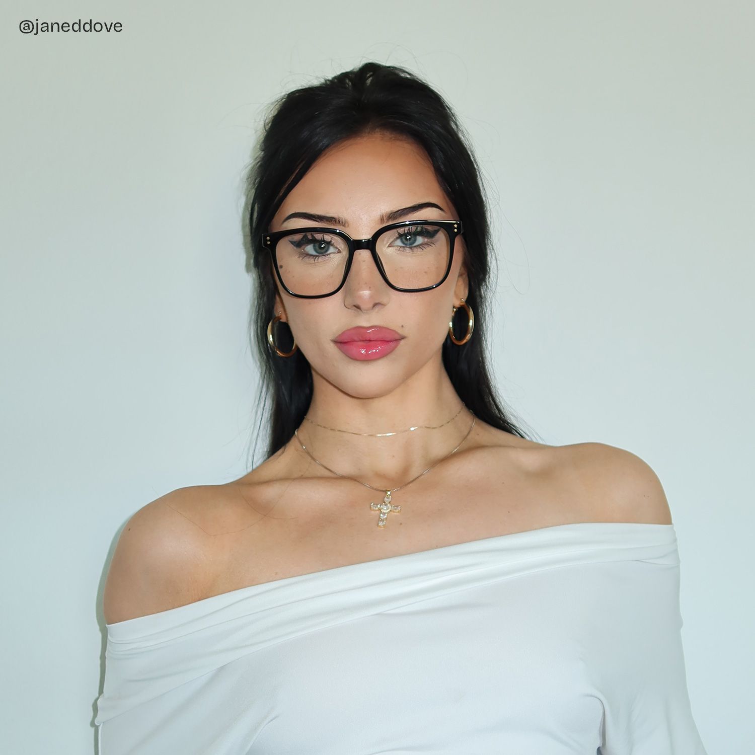 Donnalyn Carrées Noires TR90 Lunettes5