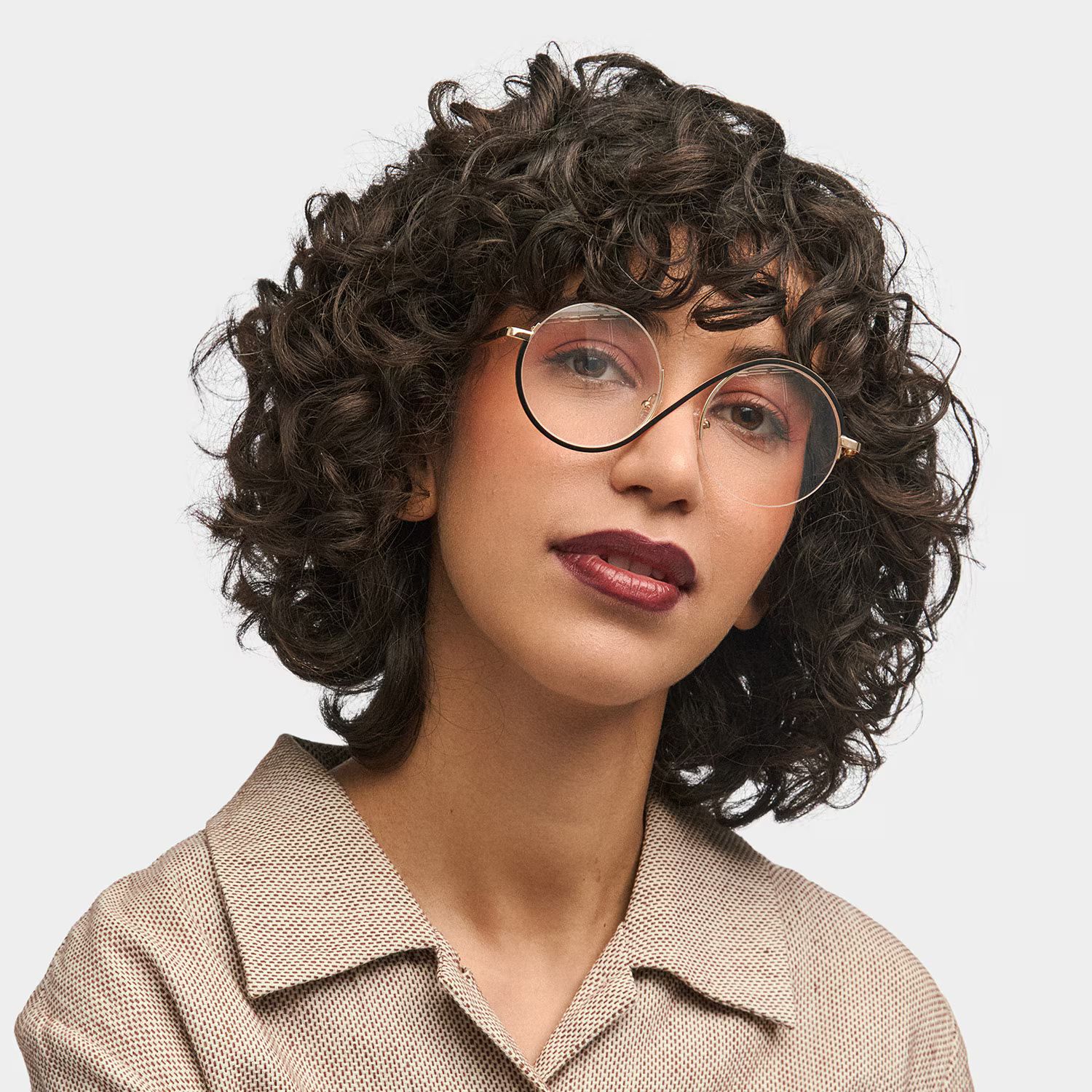 Flozif Noir Ronde Lunettes0