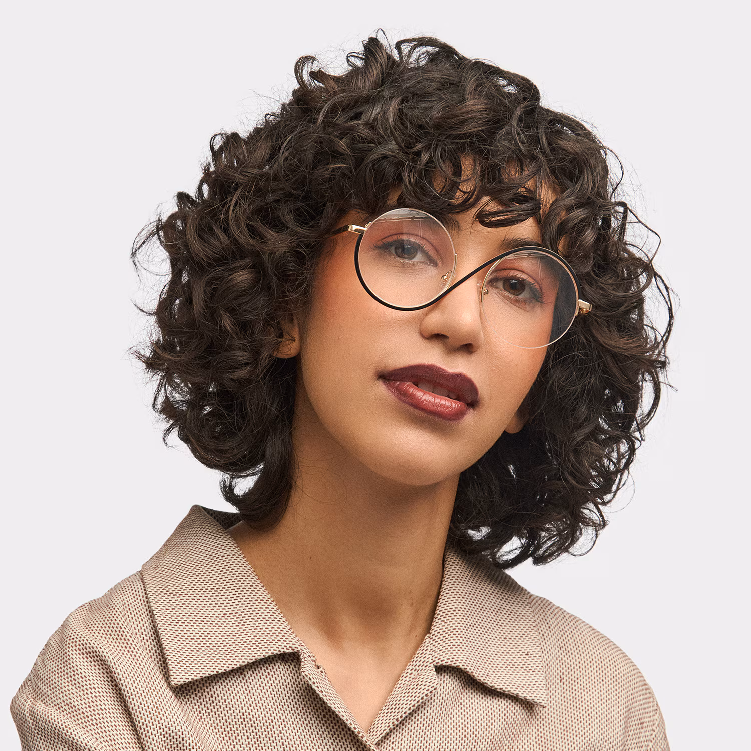 Flozif Noir Ronde Lunettes0