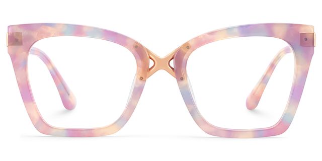 Lunettes œil de chat roses mélangées
