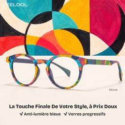 Minne Colorée Ronde lunettes0