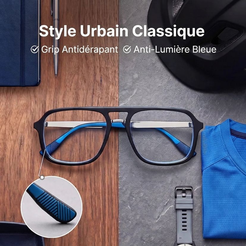 Lunettes aviateur bleues Ryder