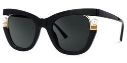 Pearl Cateye Noir Solaire1