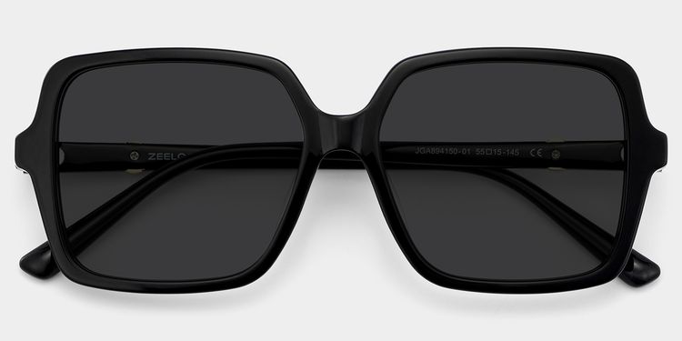 Elena noire Carré lunettes de soleil