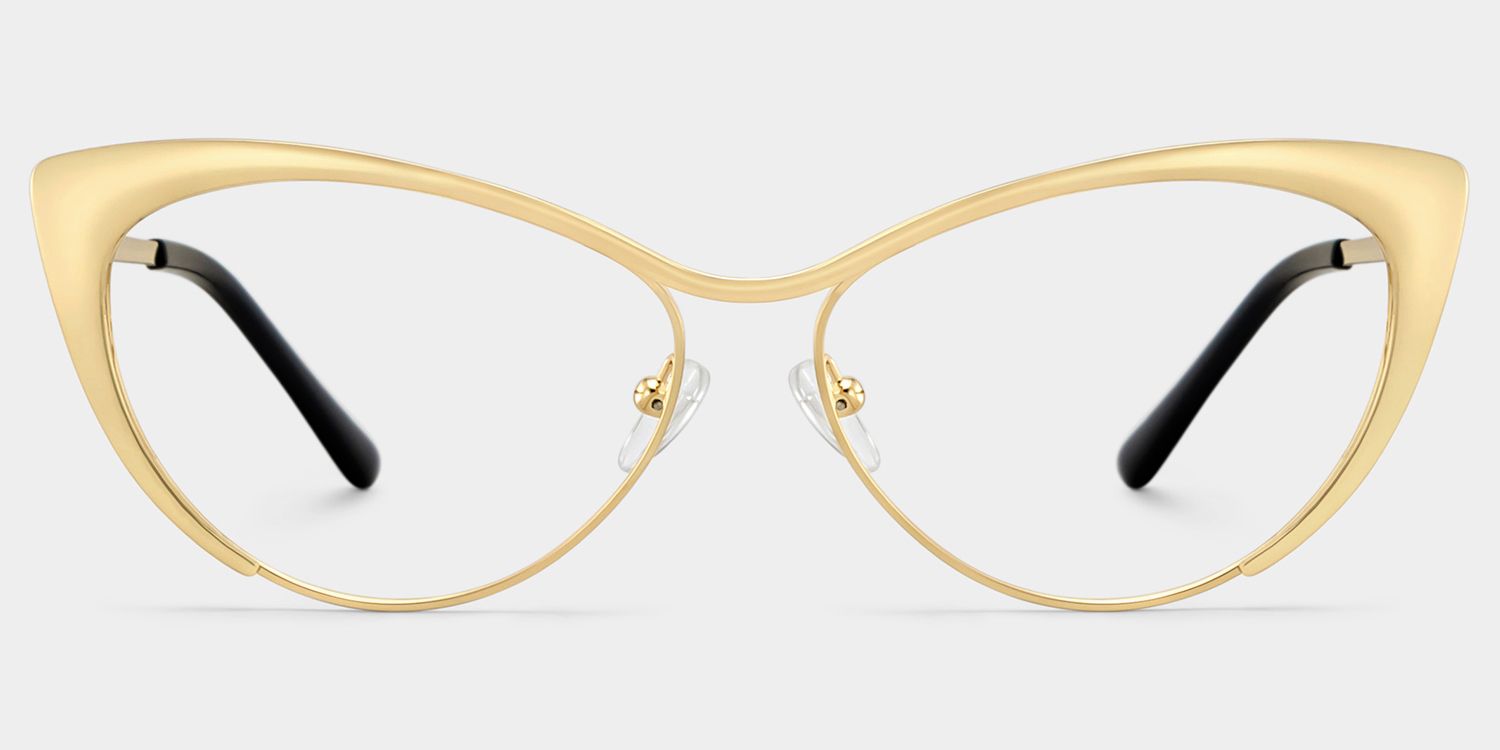 Ellen Cat eye Doré Métal Lunettes1