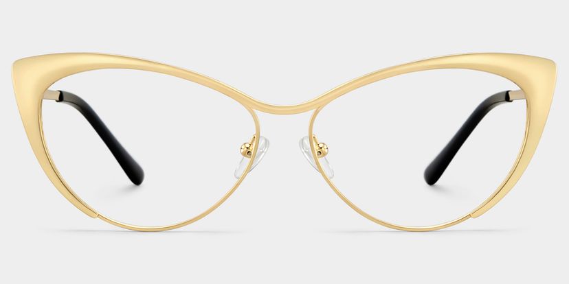 Cat eye Doré Métal Lunettes