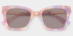 Lunettes œil de chat roses mélangées1