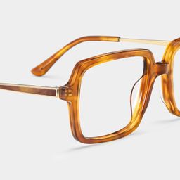 Beatrice Rectangulaire Jaune Lunettes7