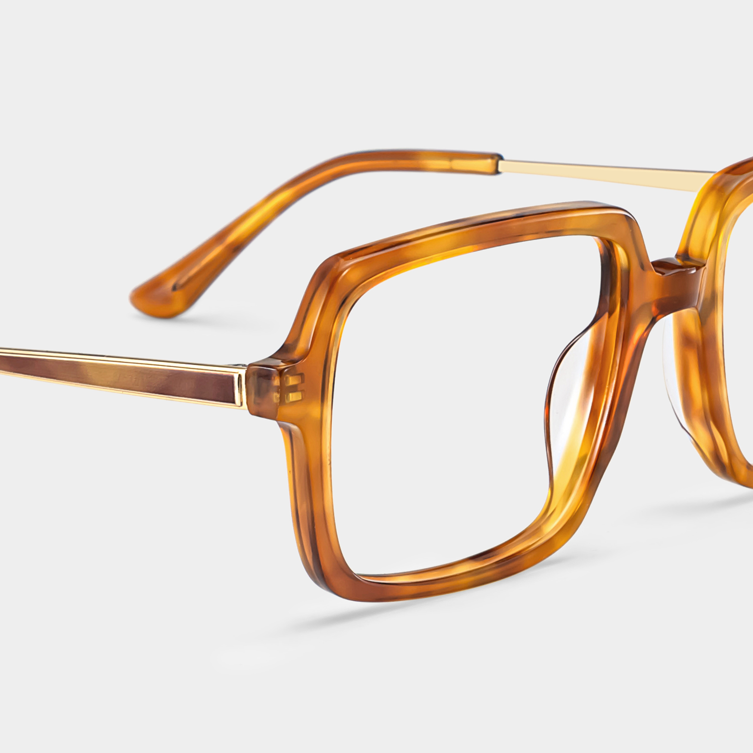 Beatrice Rectangulaire Jaune Lunettes7