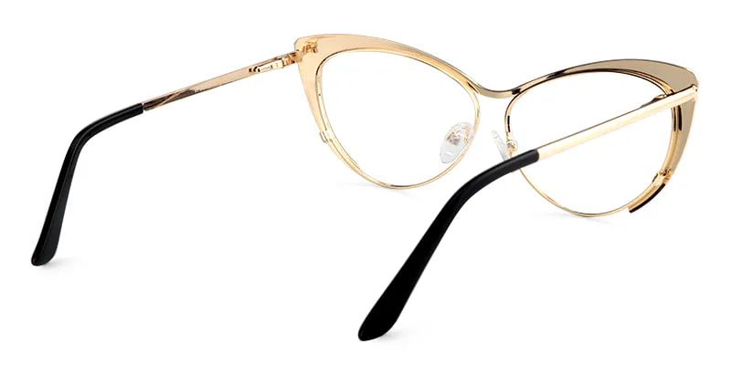 Ellen Cat eye Doré Métal Lunettes6