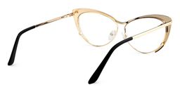 Cat eye Doré Métal Lunettes6