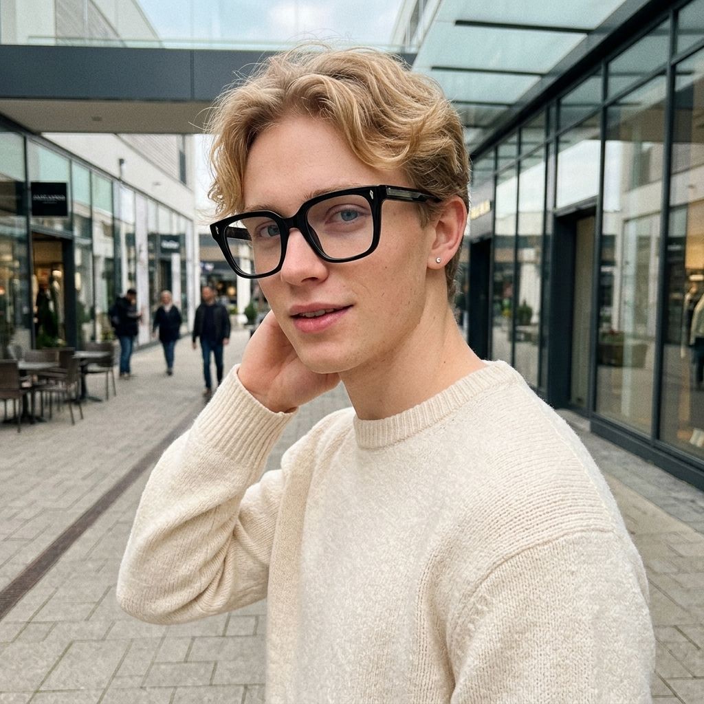 Lunettes rectangulaires noiresNick5
