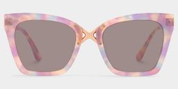 Lunettes œil de chat roses mélangées0