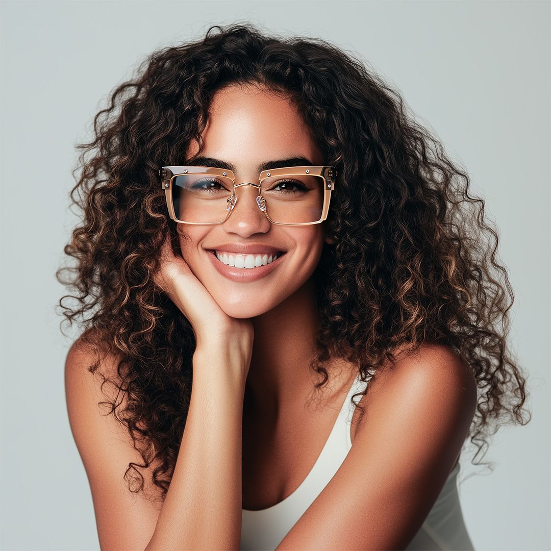 Kiana Carré Beige Lunettes0