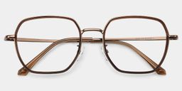 Arden Marron Géométrique lunettes1
