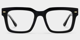 Lunettes rectangulaires noires1