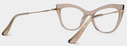 Cat Eye Acétate Beige Lunettes3