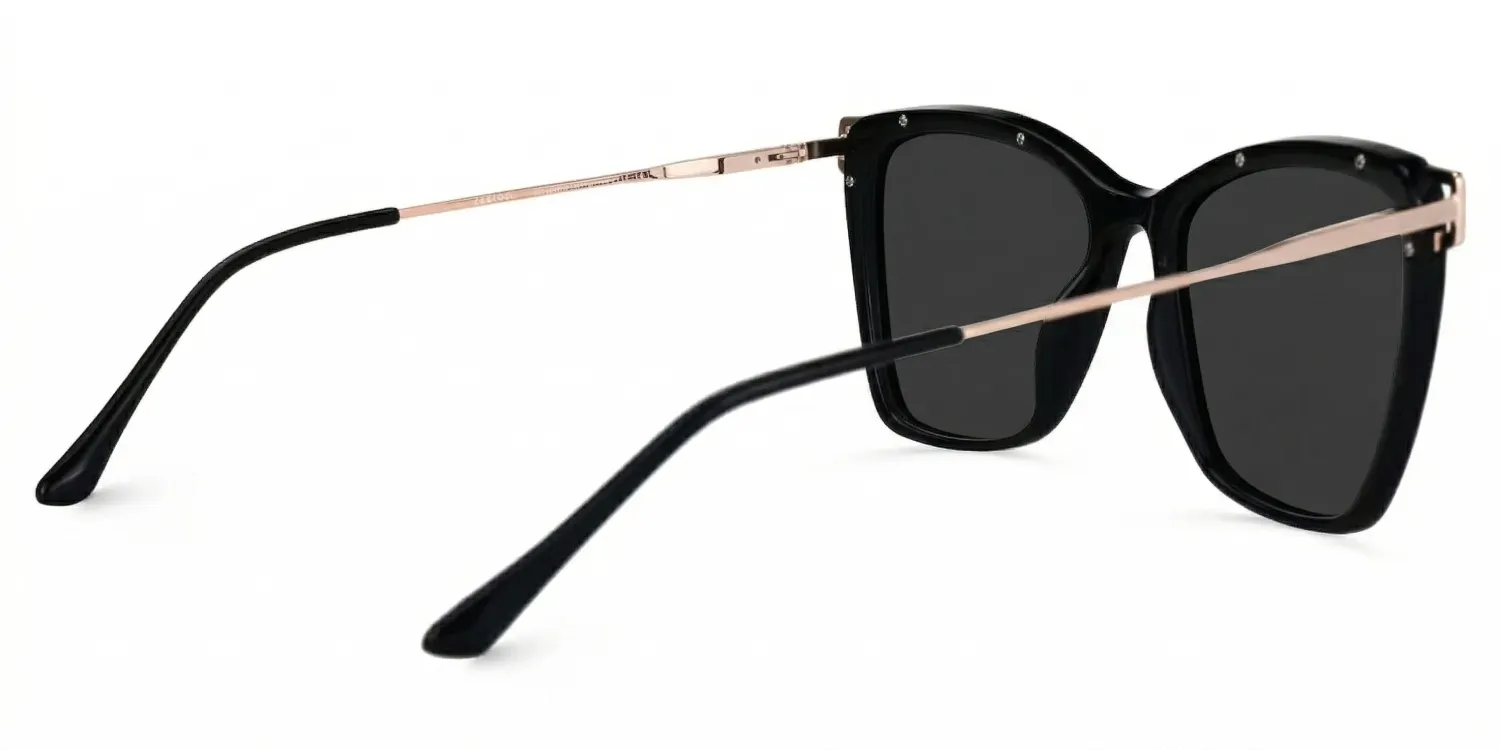 Krystle Noir Carré Lunettes2