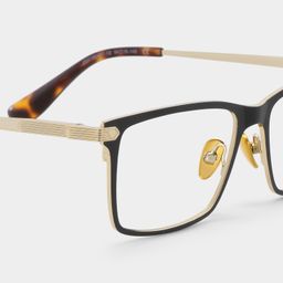 Lunettes rectangulaires noires5