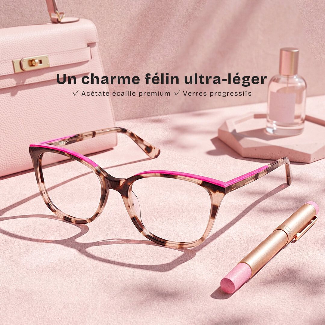 Lunettes pour femmes à monture œil de chat couleur écaille de tortue Margaret | ZEELOOL0