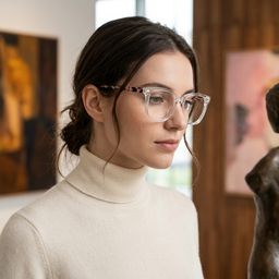 Lunettes carrées transparentes Lana5