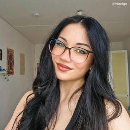 Lunettes Chanty rondes noir-violettes4