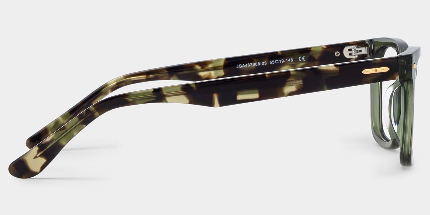 Patrick Lunettes rectangulaires vertes4